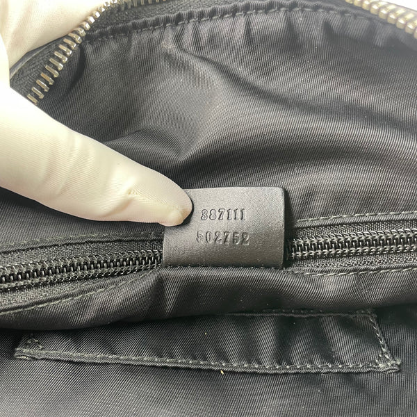 GUCCI Unisex Black GG Supreme Monogram Web Messenger Crossbody/Shoulder Bag