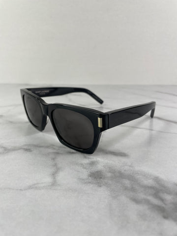 Saint Laurent Black Rectangular Frame Sunglasses