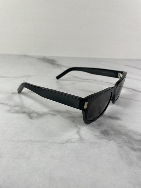Saint Laurent Black Rectangular Frame Sunglasses