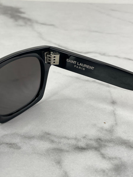 Saint Laurent Black Rectangular Frame Sunglasses