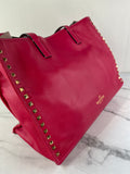 Valentino Fuchsia Pink Rockstud Shoulder Tote Bag