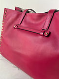 Valentino Fuchsia Pink Rockstud Shoulder Tote Bag
