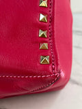 Valentino Fuchsia Pink Rockstud Shoulder Tote Bag