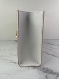 CHANEL White Smooth Calfskin Small Shopping Tote Shoulder Bag