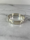 TIFFANY & CO. Sterling Silver Beaded Edge Milgrain Bangle Bracelet