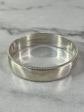 TIFFANY & CO. Sterling Silver Beaded Edge Milgrain Bangle Bracelet