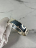 TIFFANY & CO. Sterling Silver Beaded Edge Milgrain Bangle Bracelet