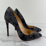 Christian Louboutin Black/Grey Flanelle Camouflage Pigalle Follies Pumps Size 37