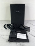 SAINT LAURENT BLACK GRAIN DE POUDRE LEATHER CASSANDRE ENVELOPE CHAIN WALLET Crossbody/Shoulder Bag