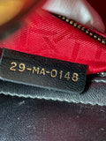 CHRISTIAN DIOR Black Lambskin Cannage Small Lucky Badges My Lady Dior Shoulder/Crossbody Bag