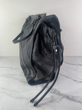 BURBERRY Black Check Nylon Large Shoulder Bag