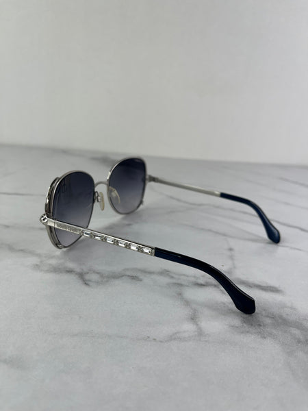 Roberto Cavalli Subra Shiny Palladium / Gradient Smoke Sunglasses
