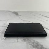 Celine Black Grained Calfskin Zipped Wallet