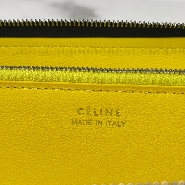 Celine Black Grained Calfskin Zipped Wallet