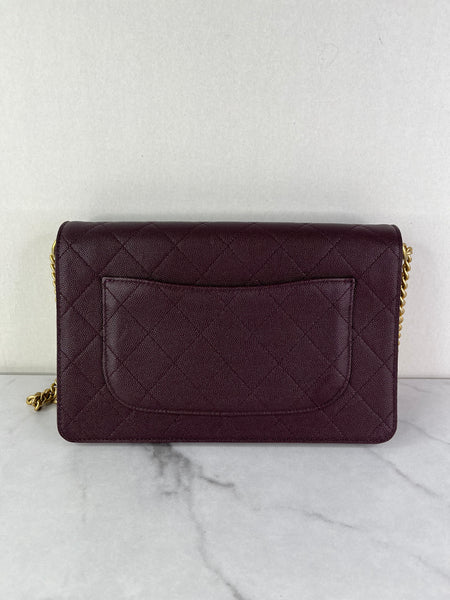 CHANEL Burgundy Caviar Suede Stitched Lady Coco Flap Crossbody/Shoulder Bag