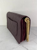 CHANEL Burgundy Caviar Suede Stitched Lady Coco Flap Crossbody/Shoulder Bag