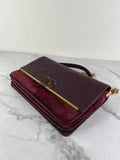 CHANEL Burgundy Caviar Suede Stitched Lady Coco Flap Crossbody/Shoulder Bag