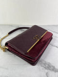 CHANEL Burgundy Caviar Suede Stitched Lady Coco Flap Crossbody/Shoulder Bag
