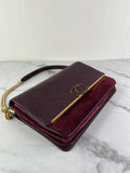 CHANEL Burgundy Caviar Suede Stitched Lady Coco Flap Crossbody/Shoulder Bag