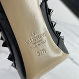 Valentino Black Leather Rockstud Caged Pumps Size 37.5