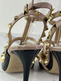 Valentino Black/Poudre Patent Rockstud Pumps Size 36.5