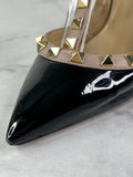 Valentino Black/Poudre Patent Rockstud Pumps Size 36.5