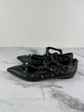Valentino Black Rockstud Caged Ballet Flats Size: 36.5