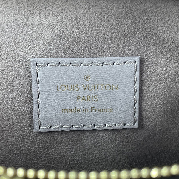 LOUIS VUITTON Lambskin Embossed Monogram Coussin PM Gris (Grey) Crossbody/Shoulder Bag