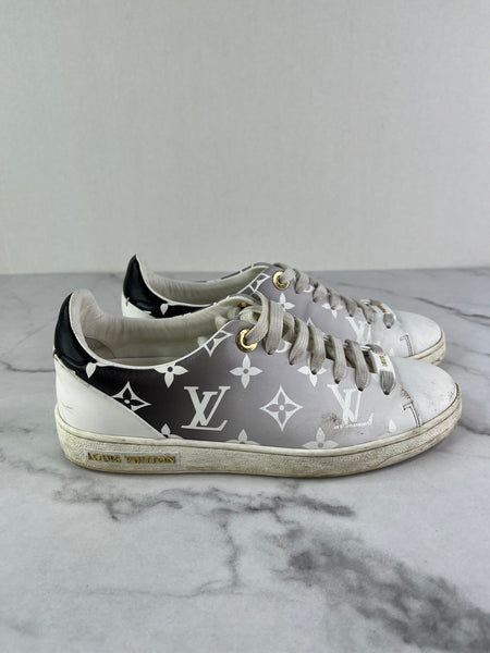 LOUIS VUITTON Frontrow Monogram White/Black Sneakers Size 35