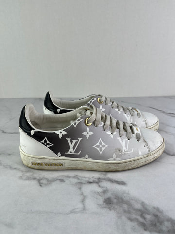 LOUIS VUITTON Frontrow Monogram White/Black Sneakers Size 35