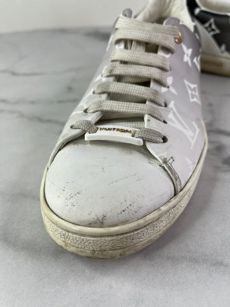 LOUIS VUITTON Frontrow Monogram White/Black Sneakers Size 35