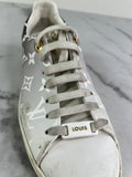 LOUIS VUITTON Frontrow Monogram White/Black Sneakers Size 35