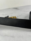 GUCCI Black GG Marmont Belt Size: 75/30