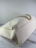 CHANEL Ivory/Cream/Gold Large Deauville Tote Bag
