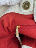 CHANEL Ivory/Cream/Gold Large Deauville Tote Bag
