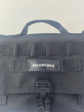 BALENCIAGA Unisex Small Black Army Recycled Nylon Messenger Crossbody/Shoulder Bag