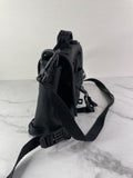 BALENCIAGA Unisex Small Black Army Recycled Nylon Messenger Crossbody/Shoulder Bag
