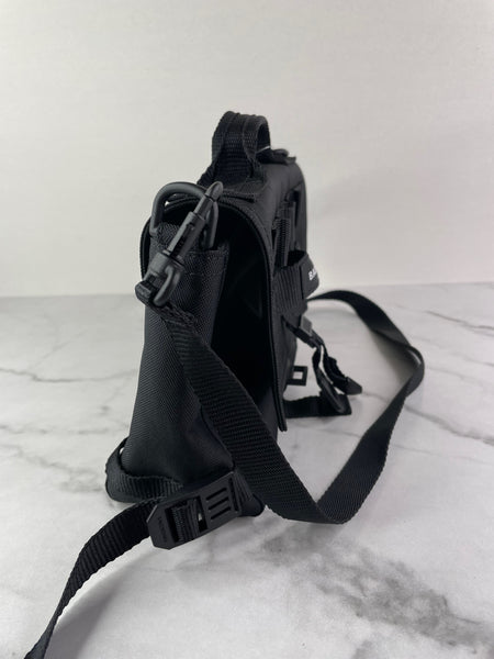 BALENCIAGA Unisex Small Black Army Recycled Nylon Messenger Crossbody/Shoulder Bag