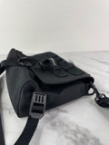 BALENCIAGA Unisex Small Black Army Recycled Nylon Messenger Crossbody/Shoulder Bag