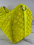 LOUIS VUITTON Yellow Monogram Fluo See Through Keepall Bandouliere 50