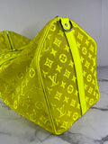 LOUIS VUITTON Yellow Monogram Fluo See Through Keepall Bandouliere 50