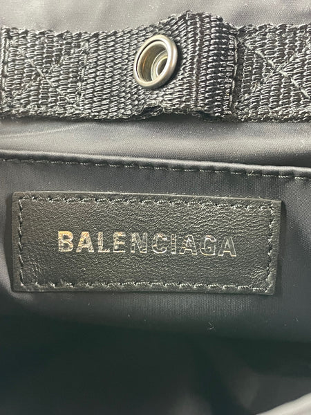 BALENCIAGA Unisex Small Black Army Recycled Nylon Messenger Crossbody/Shoulder Bag