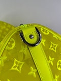 LOUIS VUITTON Yellow Monogram Fluo See Through Keepall Bandouliere 50