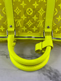 LOUIS VUITTON Yellow Monogram Fluo See Through Keepall Bandouliere 50