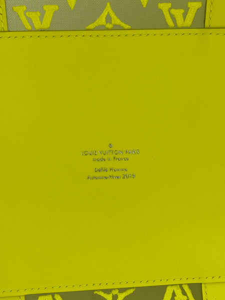 LOUIS VUITTON Yellow Monogram Fluo See Through Keepall Bandouliere 50