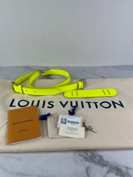 LOUIS VUITTON Yellow Monogram Fluo See Through Keepall Bandouliere 50