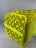 LOUIS VUITTON Yellow Monogram Fluo See Through Keepall Bandouliere 50