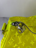 LOUIS VUITTON Yellow Monogram Fluo See Through Keepall Bandouliere 50