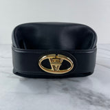 Valentino Black The Bold VLOGO Leather Top-Handle Bag