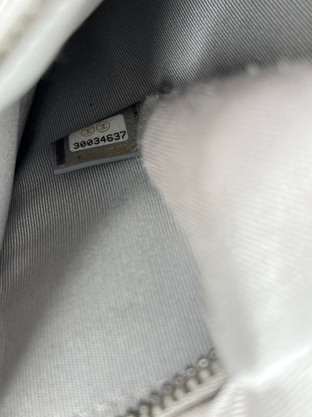 CHANEL Multi Pochette Metallic Silver Quilted Lambskin clutch/wallet/crossbody/shoulder bag